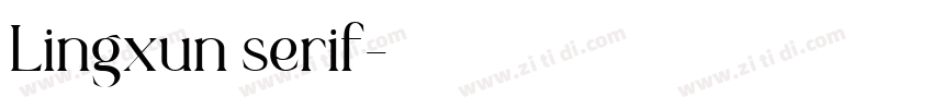 Lingxun serif字体转换